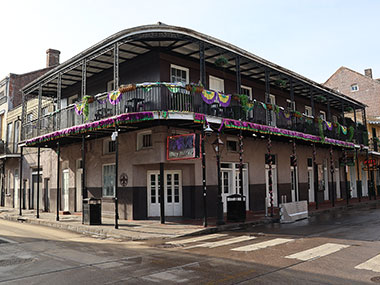 Corner two story building