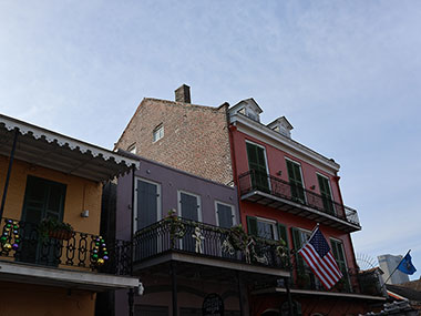Three various height buildings