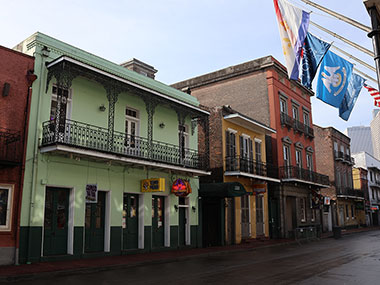 Lime green building