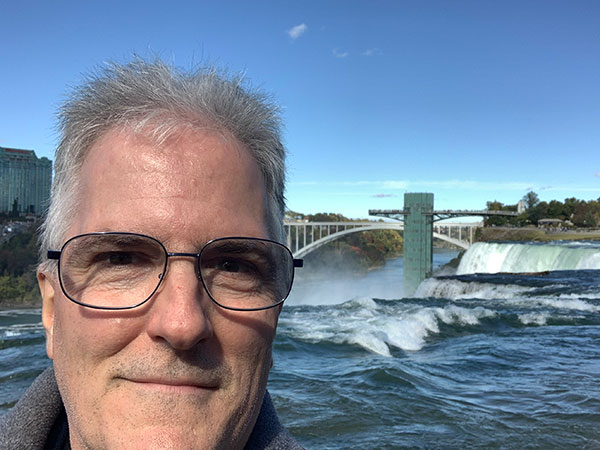 Pat with Niagara Falls behind