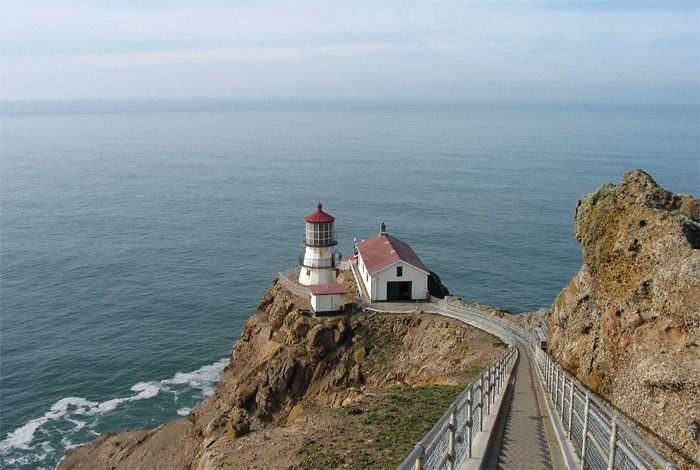 Point Reyes lighthouse down stairs