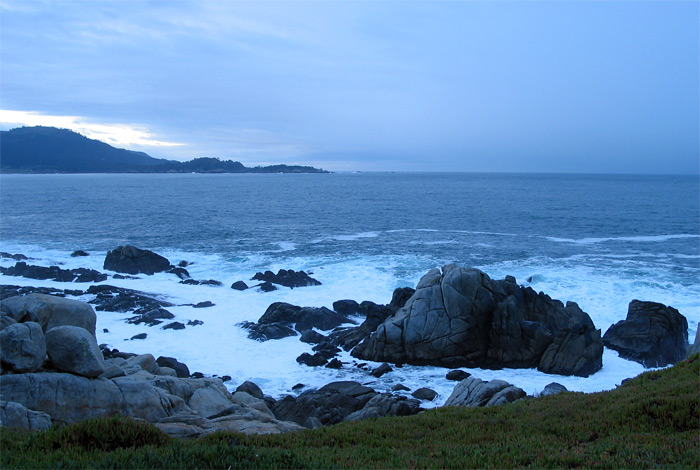 Clouds breaking for sun on Seventeen Mile Drive