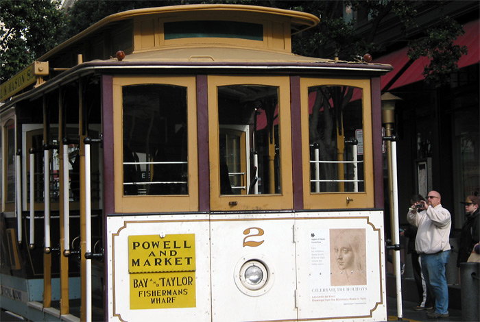 Cable car in San Francisco