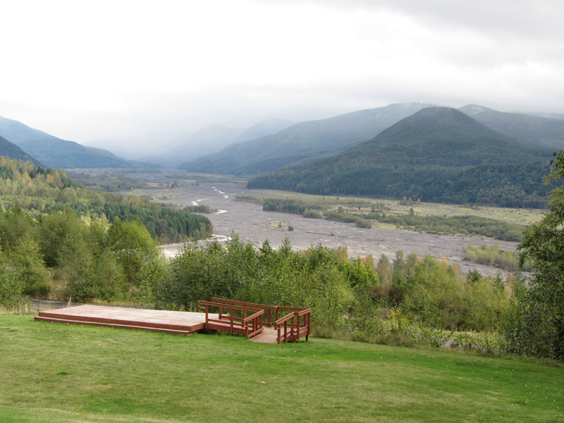 Viewing stand at Mount St. Helens