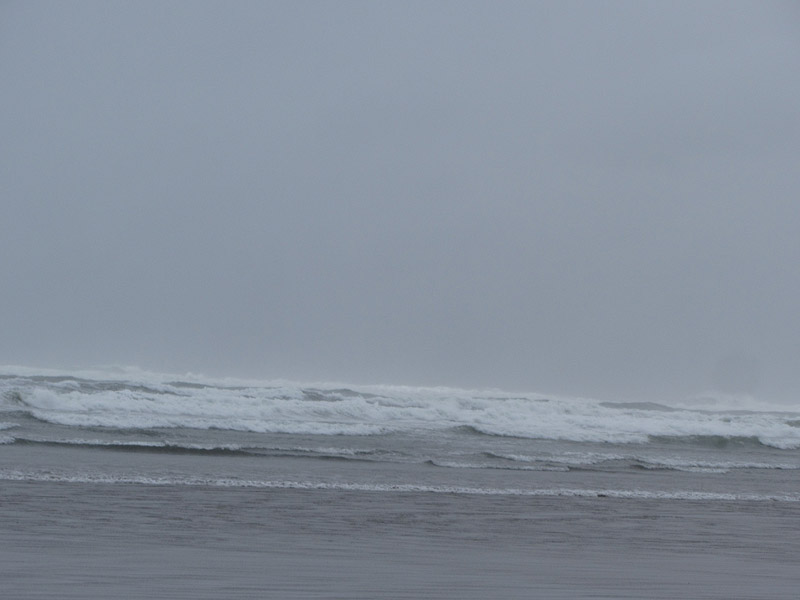 Waves rolling in on the Pacific Ocean