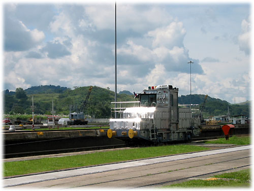 Locomotive as seen from shore