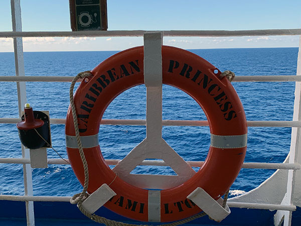 Caribbean Princess lifebuoy ring