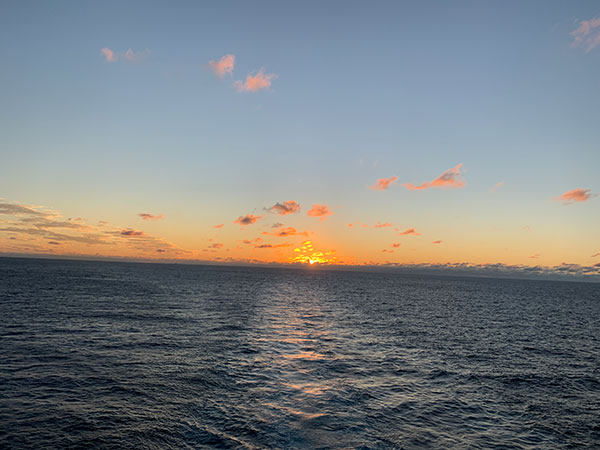 Sun going down on December 17