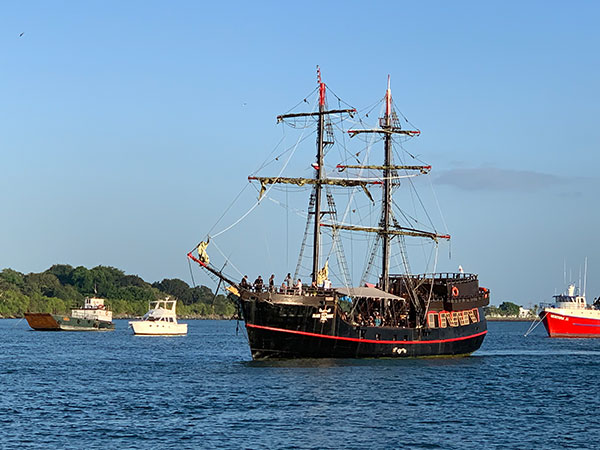 Old boat in Panama Canal