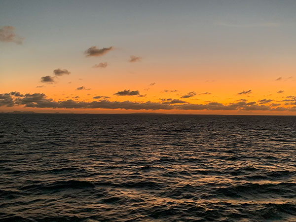 Sunset on December 19