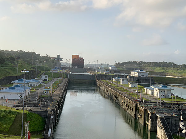 Ship entering Panama Canal