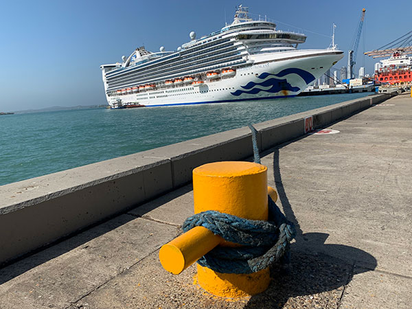 Caribbean Princess docked in Colombia