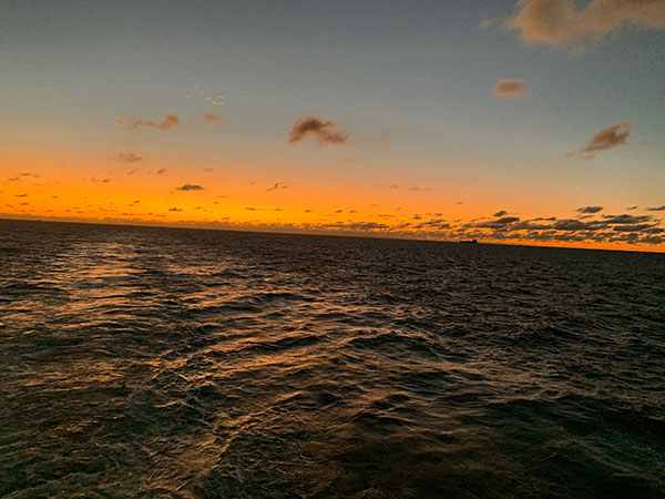 red Sunset sky