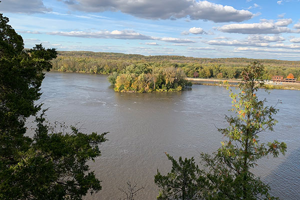 Island in river