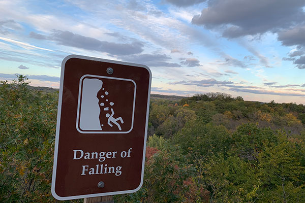 Danger of Falling sign