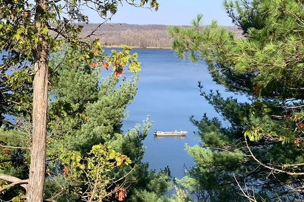 Boat in river
