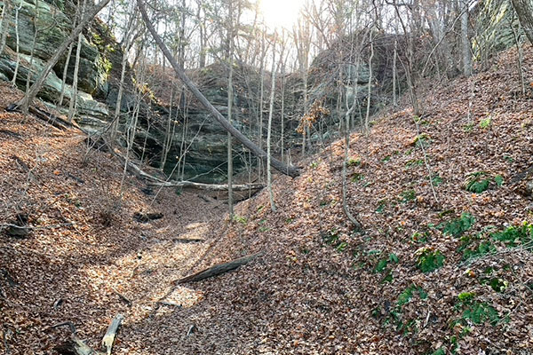 View from trail in valley