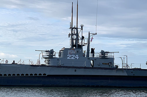 closeup of USS Cod