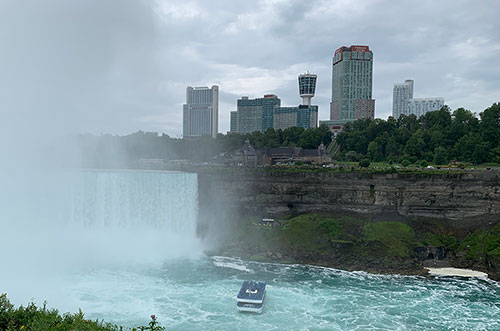 Boat by the Falls
