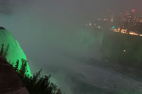 Niagara Falls at night