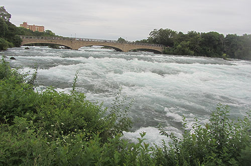 Path along the river leading to the falls
