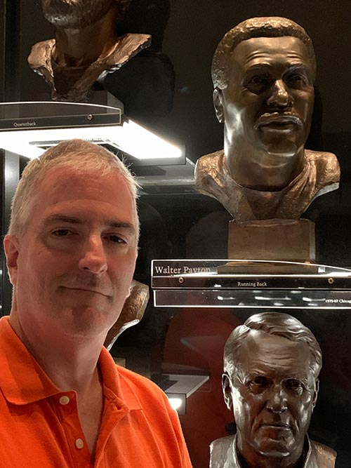 Pat with Walter Payton