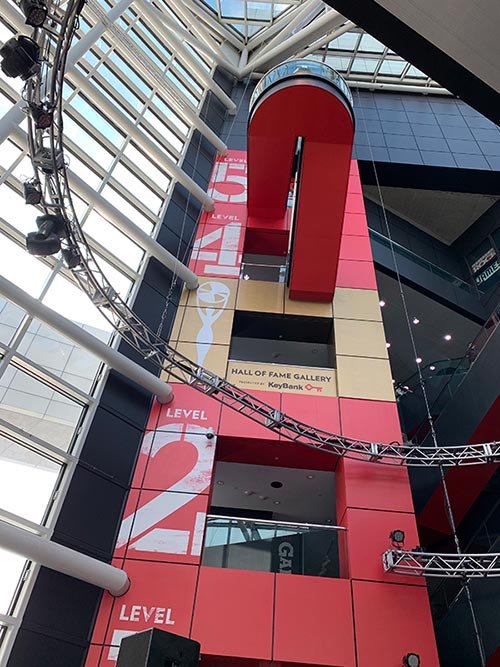 View of the different floors from the lobby