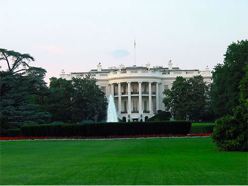 White House and fountain