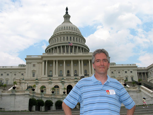 Pat standing outside the Capitol Building