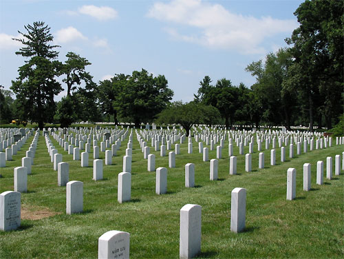 Grave markers at Arlington National Cemetery