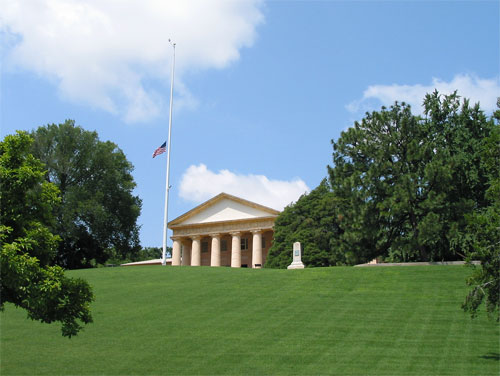 Building overlooking Arlington National Cemetery